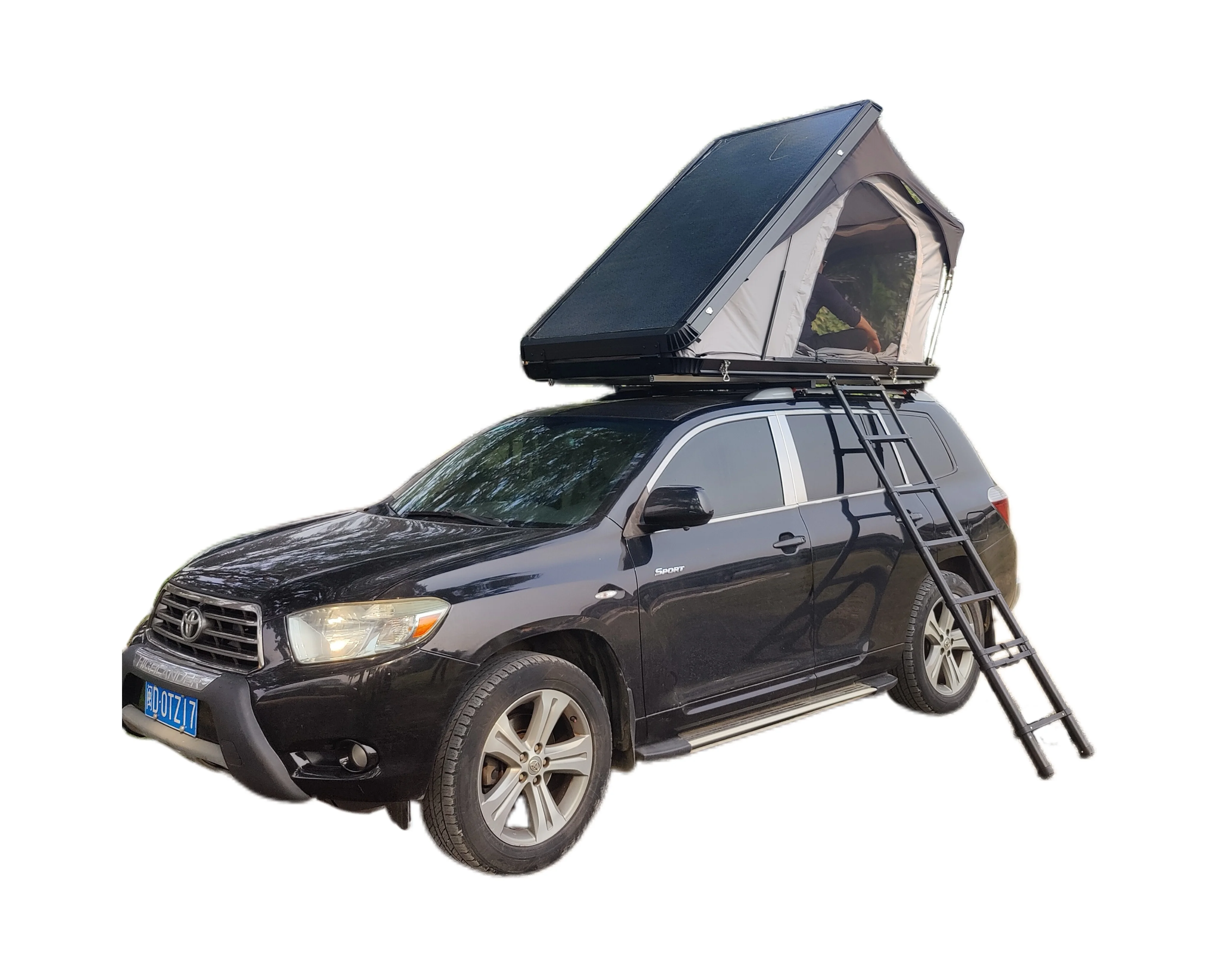 High quality and low price skylight triangular flip roof tent suitable for 1-2 people outdoor car camping