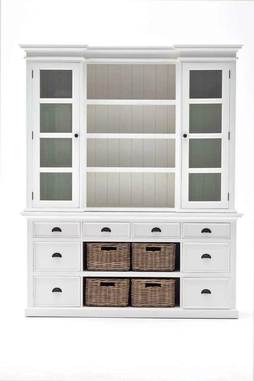 Bookshelves Library Cabinet White Painted Color Solid Wood Bookshelves Living Set Furniture Home Furniture Indonesian Furniture