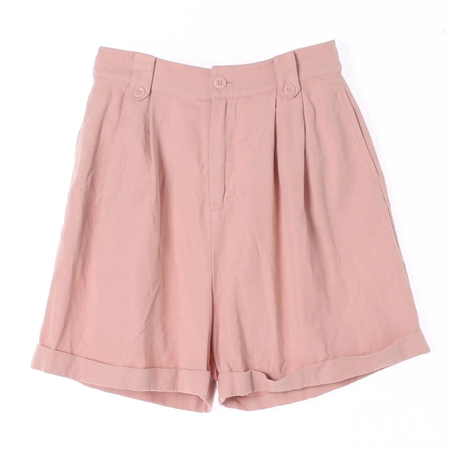 Корейские Подержанные женские розовые короткие брюки Чино
