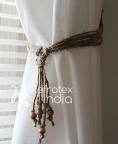 Curtain Stopper and Home Decoration For Jute Tieback By Refratex India Made In India Jute Tieback For Curtain Bulk Supplier And