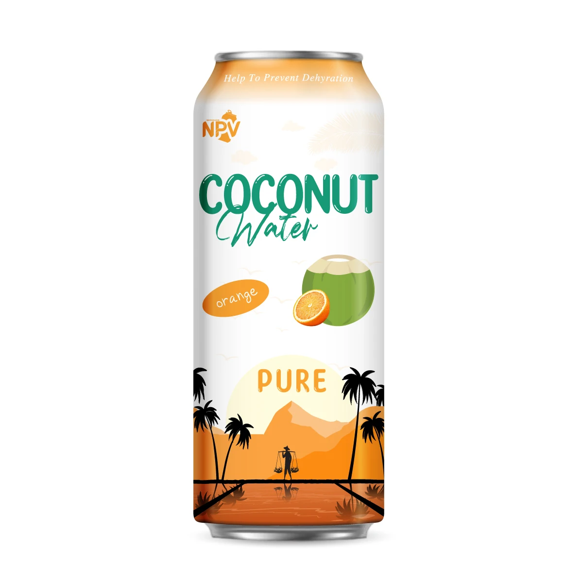 Supplier Beverage Company From Vietnam Best Quality Fresh Coconut Water With Blueberry Flavor 500ml Can