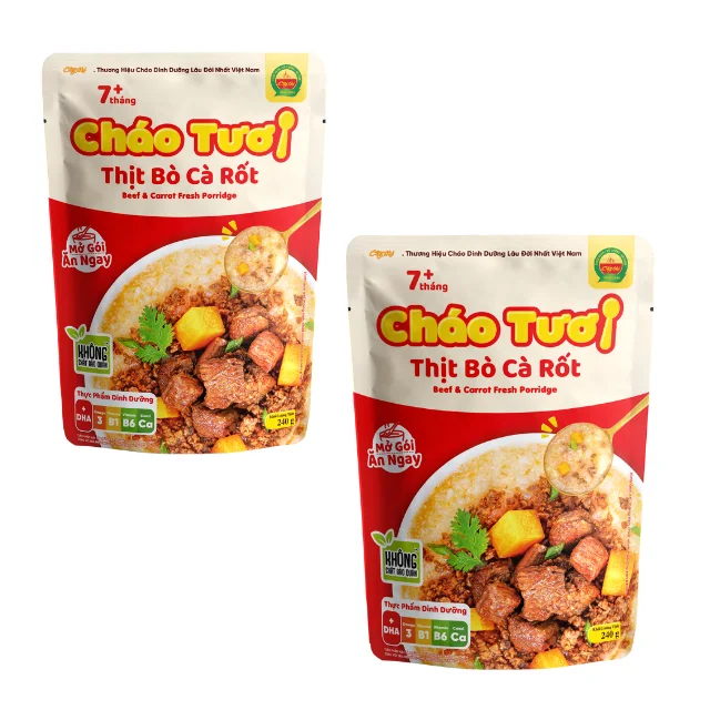 Вкусная свежая каша хит продаж натуральный цвет готовый к употреблению ISO VIETGAP HACCP упаковка в пакеты сделано во