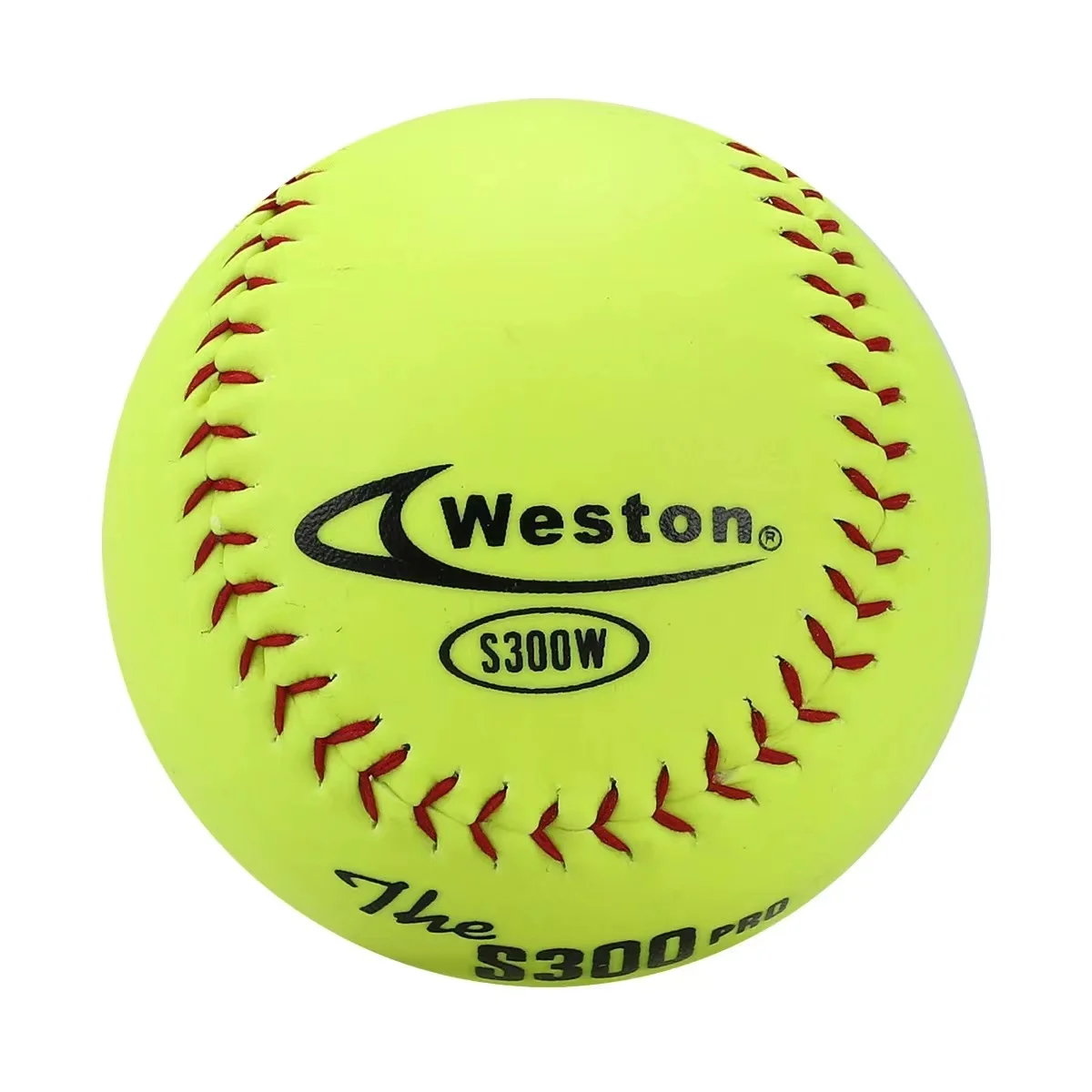 Balls for Practice -12 inch Yellow Synthetic leather cork and rubber center Weston S300 Softball Ball