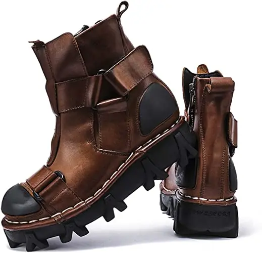 Мужские мотоциклетные и боевые ботинки из натуральной кожи мужские для верховой езды оптовая продажа Мужская мотоциклетная обувь нового дизайна