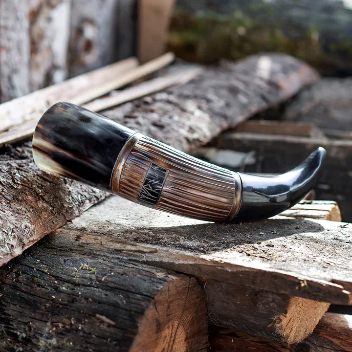 Indian Manufactured Naturally Hand Polished Viking Party Theme Authentic Drinking Horns for Sale from Indian Supplier