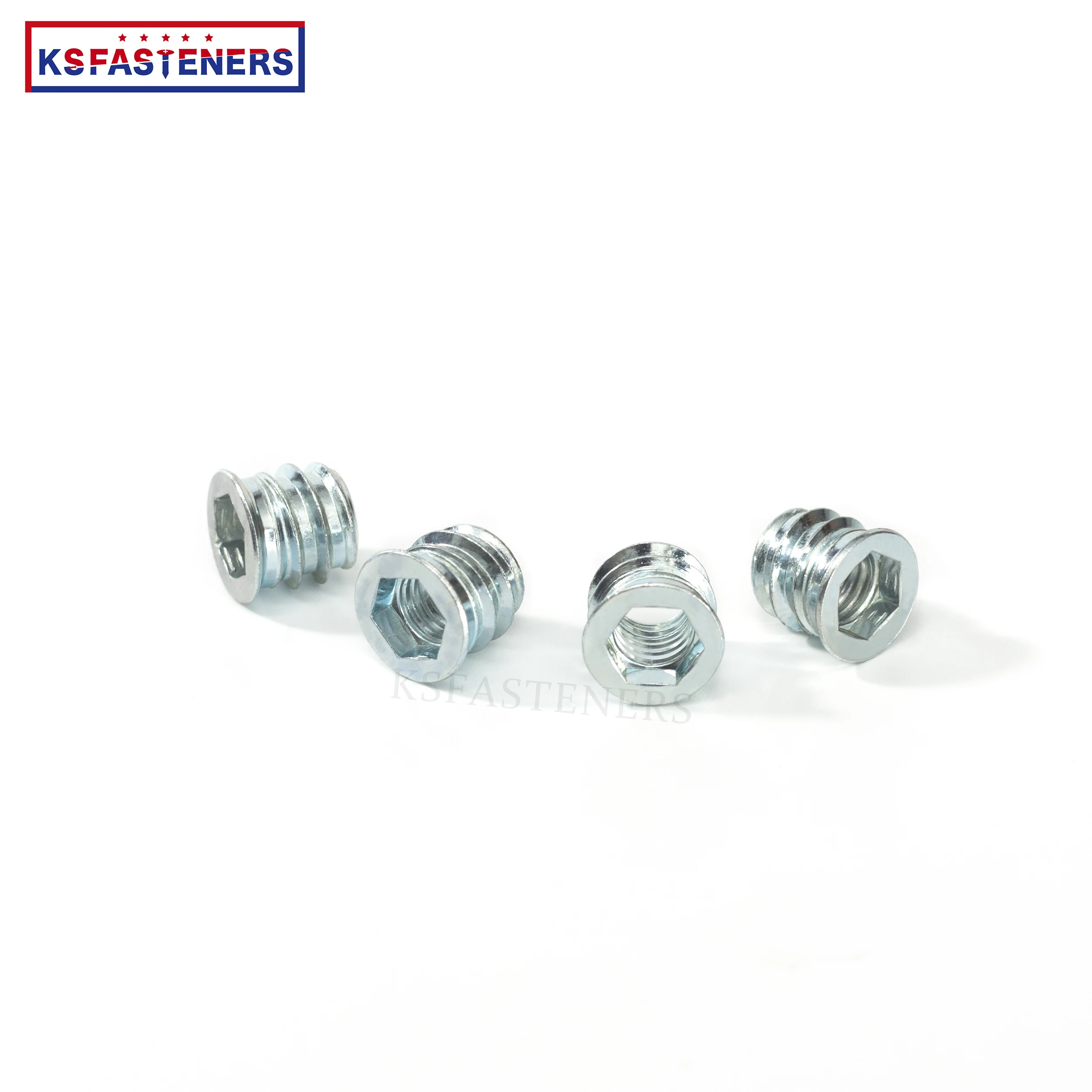 Nuts Factory Kow Price Threaded Insert Type Brass Insert Nut for Wood with Pneumatic Insert Nut Tool