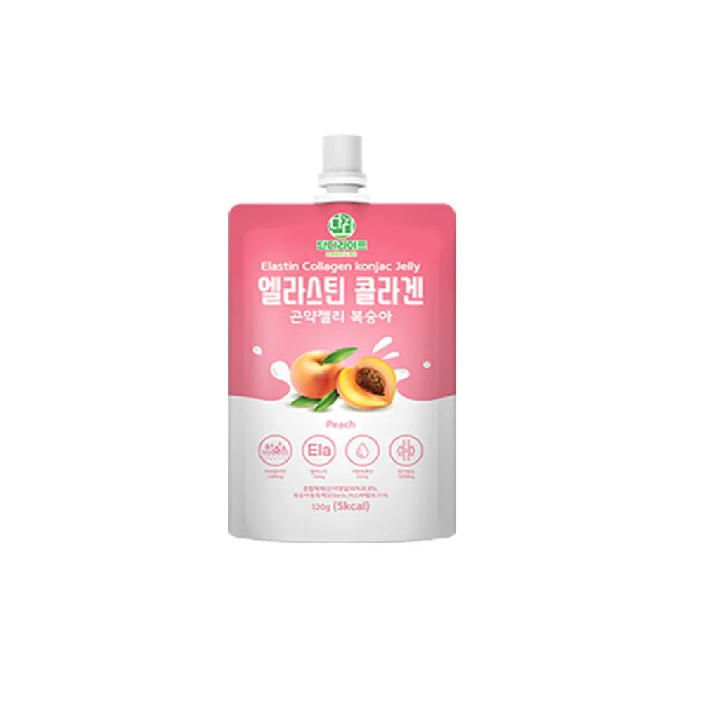 Wholesale Korea best selling diet konjac jelly, low calorie DANDI LIFE Elastin Collagen Konjac Jelly Peach 120g x 10p x 5