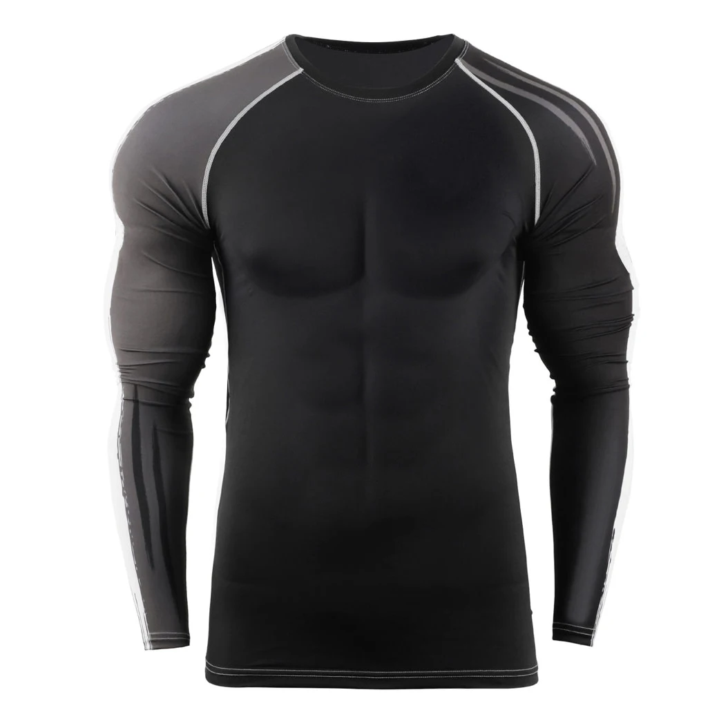 Mma Rash Guard Tops Rash Guard Custom For Men Compression Long Sleeve Compression Rash Guard