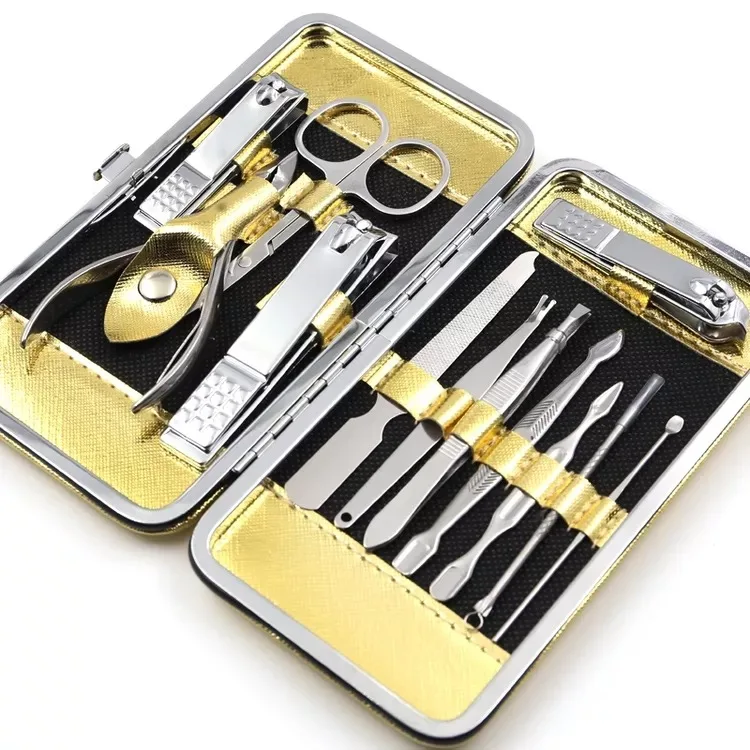 High Quality 12pcs makeup tool kits nail care products beauty kit manicure accessories set