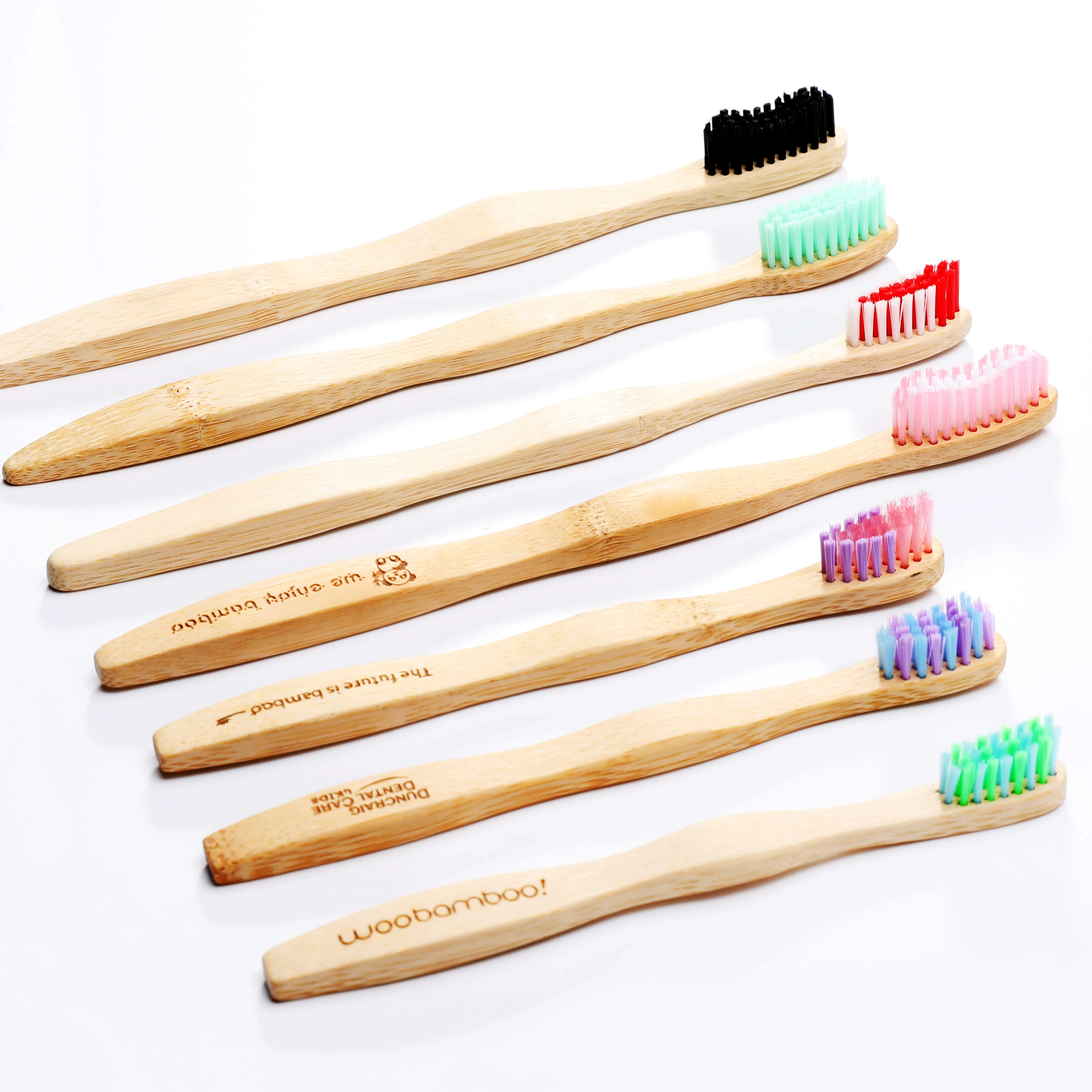 Wholesale Custom Logo Biodegradable Recyclable Natural Wood Toothbrushes Adult Kids Children Soft Bristle Bamboo Toothbrush