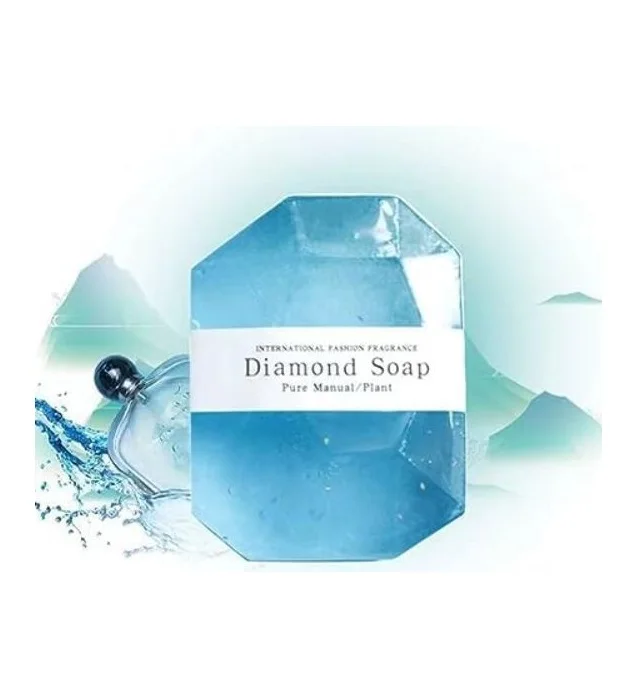 OEM/ODM Soap Crystal Gemstone Shape 24k Gold Foil Lightening Tighten Skin Natural Soap Handmade Body Soap