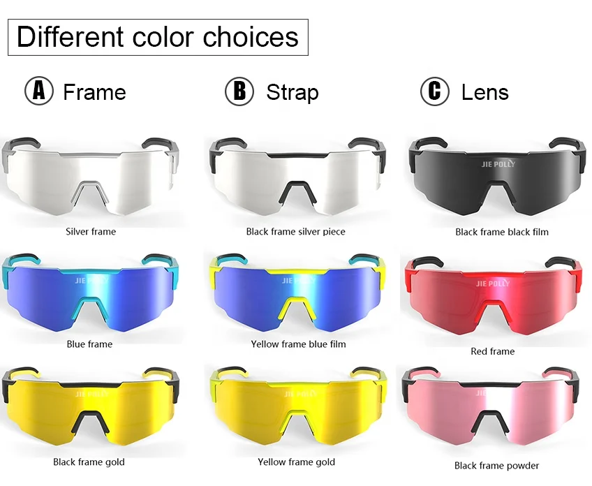 Jiepolly Uv400 Cycling Eyewear Fishing Glasses Polarized Frame Lenses Goggles Outdoor Sunglasses Sport Sun Glasses Polarized