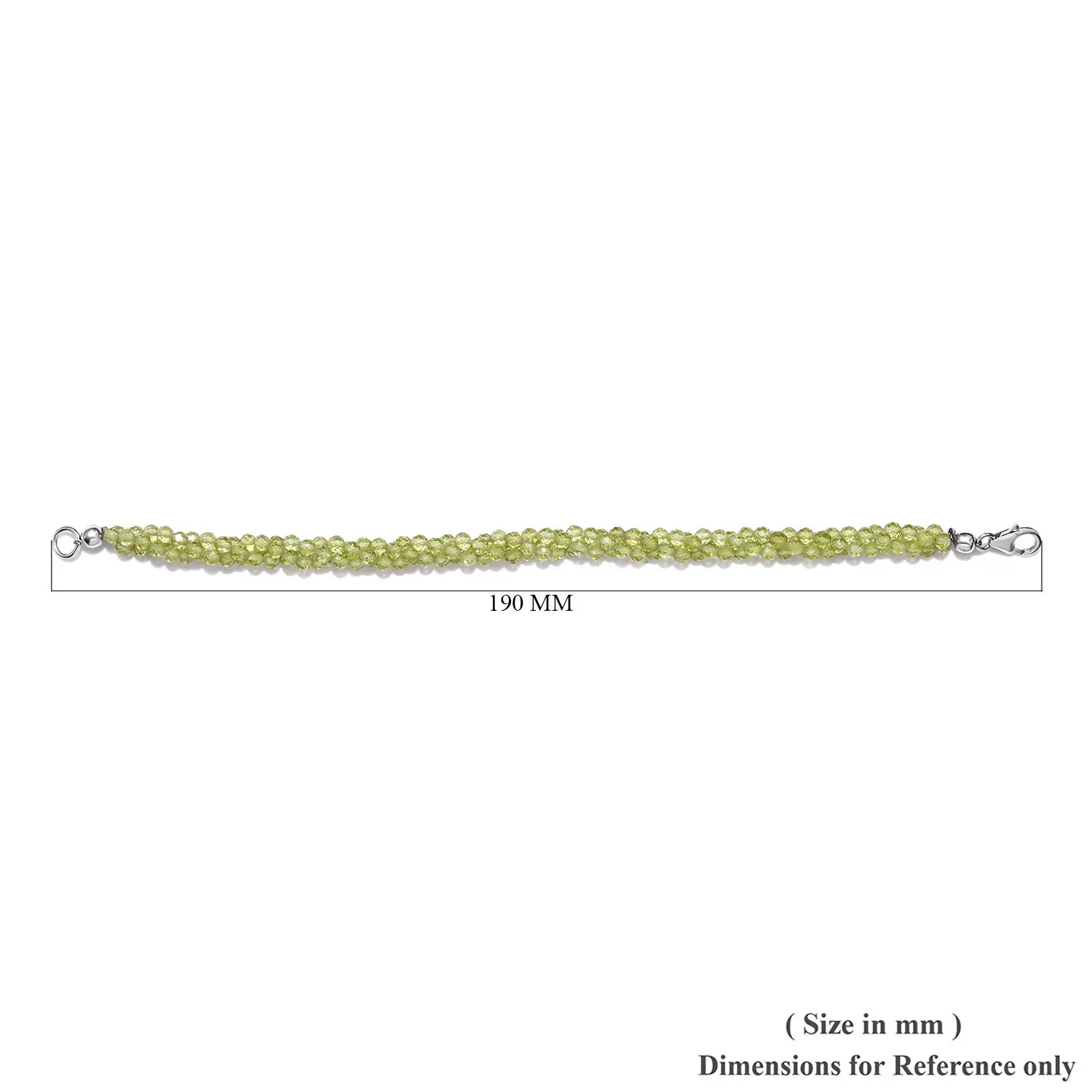 Ankur Treasure Chest Peridot Twisted Beaded Bracelet in Sterling Silver Gemstone Bead Bulk Quantity Wholesale Beads for Sale