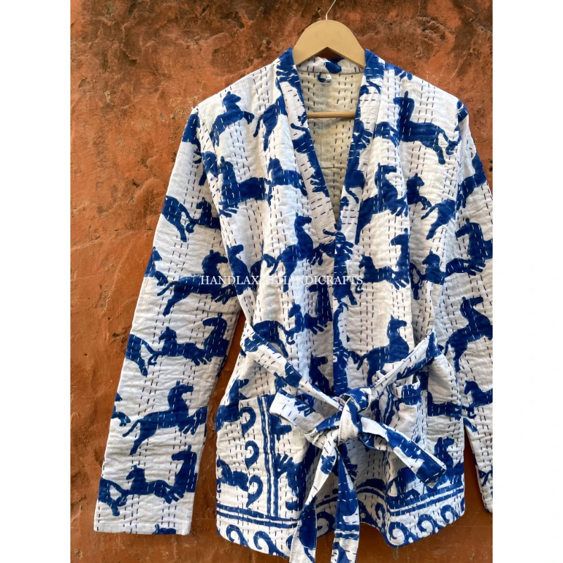 Newest Style Lady Jean Jacket Long Sleeve Indian Cotton Jacket Women Clothing Black Quantity Custom Coat Cotton Blue OEM Pockets