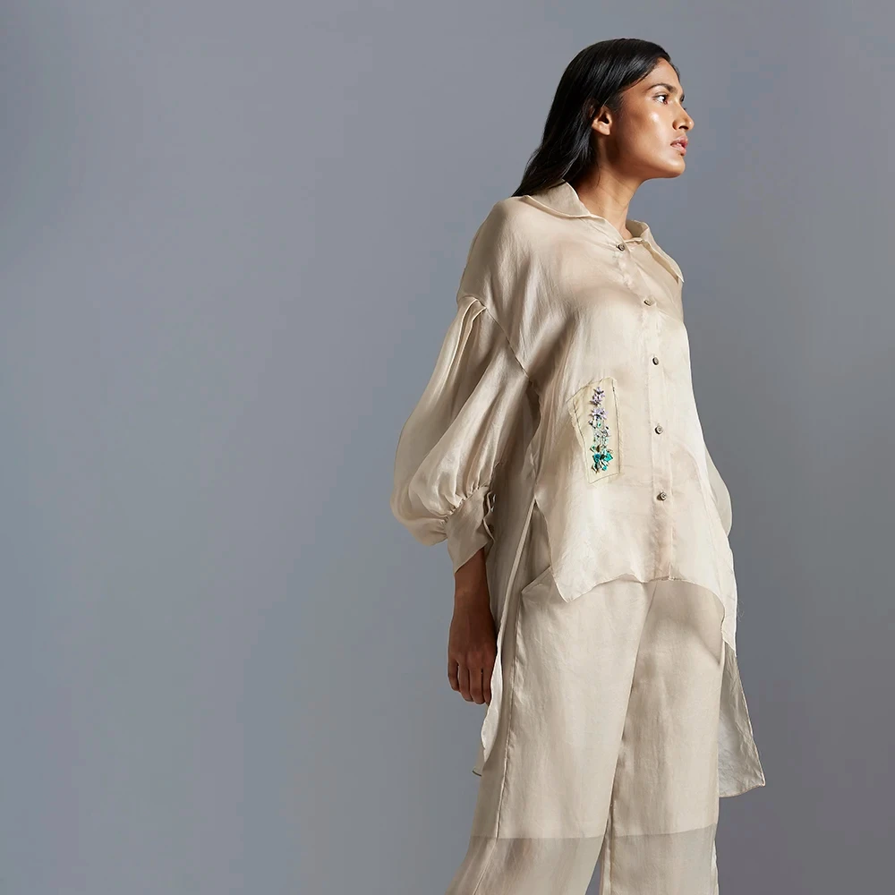 Luxury co-ords sets Party Wear Women Shirt and Pants evening brunch wear from Indian Exporter and Supplier at Bulk Price at affo