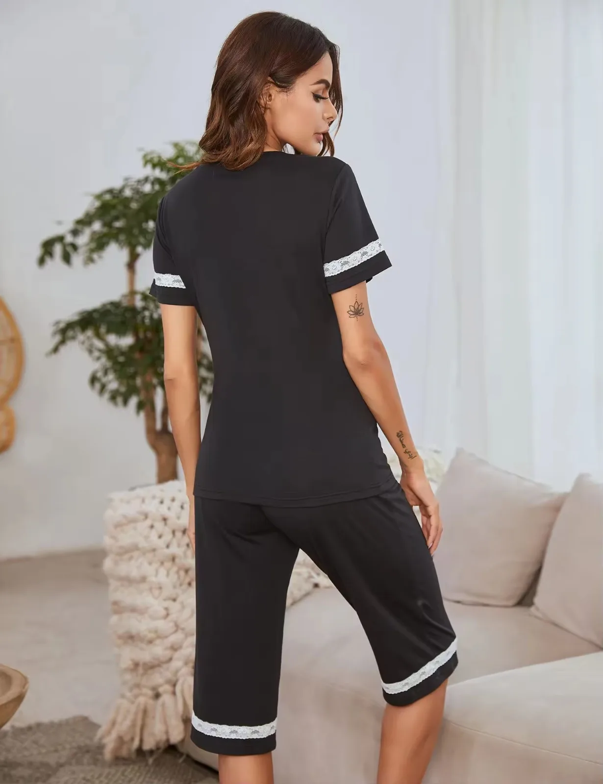 Adult 2Pieces Sleepwear Pajamas Woman Sleepwear And Loungewear Pajamas For Women Set