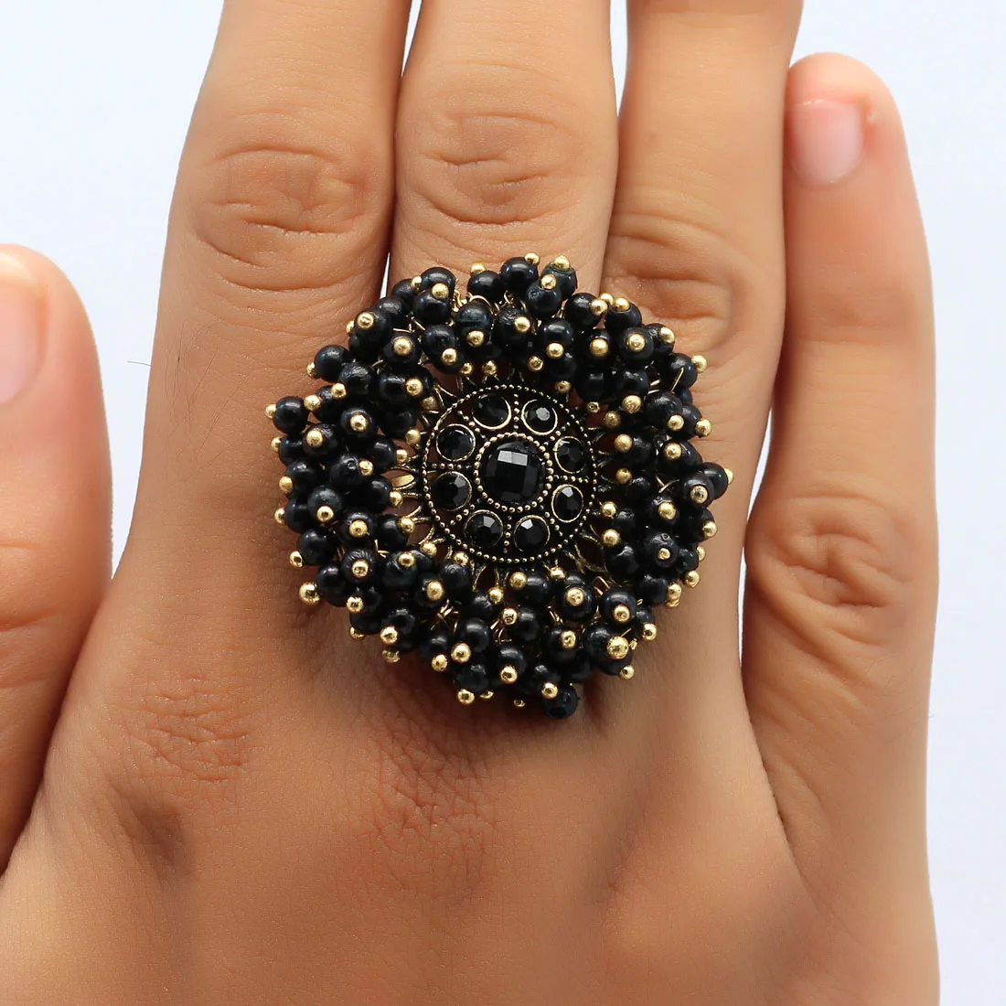 Latest Exclusive Designer Light Weight with Colorful Copper Finger Rings With Brass Gold Pl Collection  For Women And Girls 2022