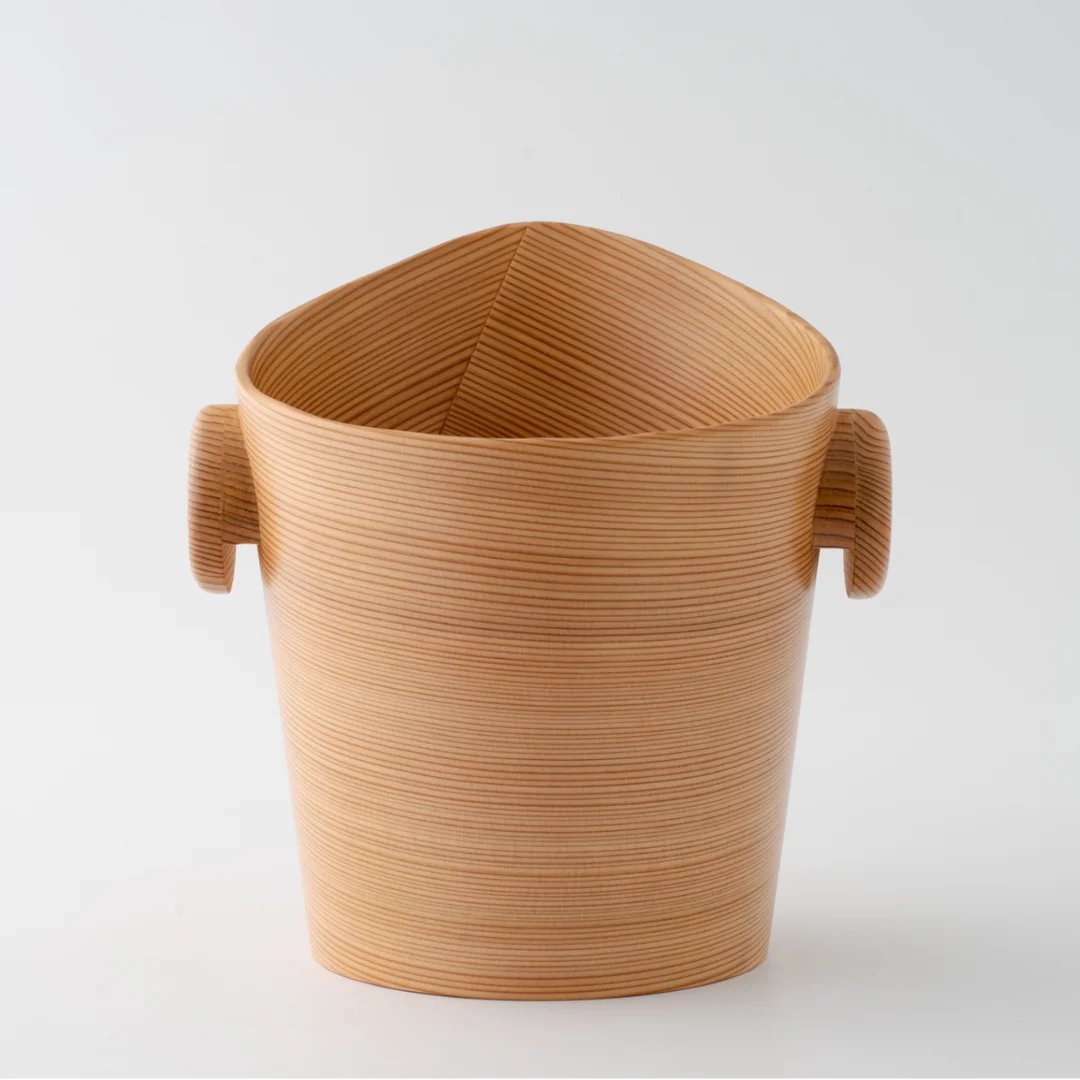 Wooden Ice Bucket Luxury Japanese Tableware Wine & Beverage Coolers Traditional Craft