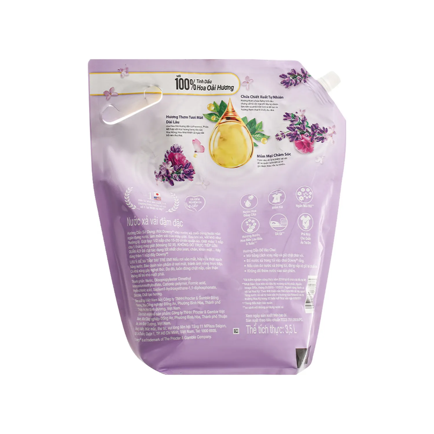 Dow-ny Lavender fabric conditioner softener 4x3.5L - Special offer laundry fabric softener - Household Chemicals Conditioner