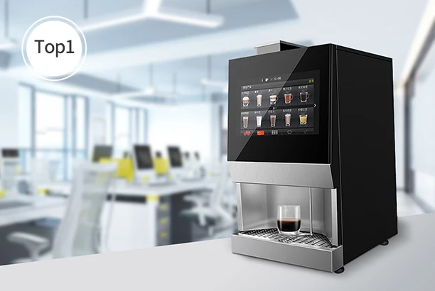 2023 New Arrival Touch Screen Automatic Cappuccino Latte Mocha Tea Bean to Cup Coffee Vending Machine Table Type MDB Support