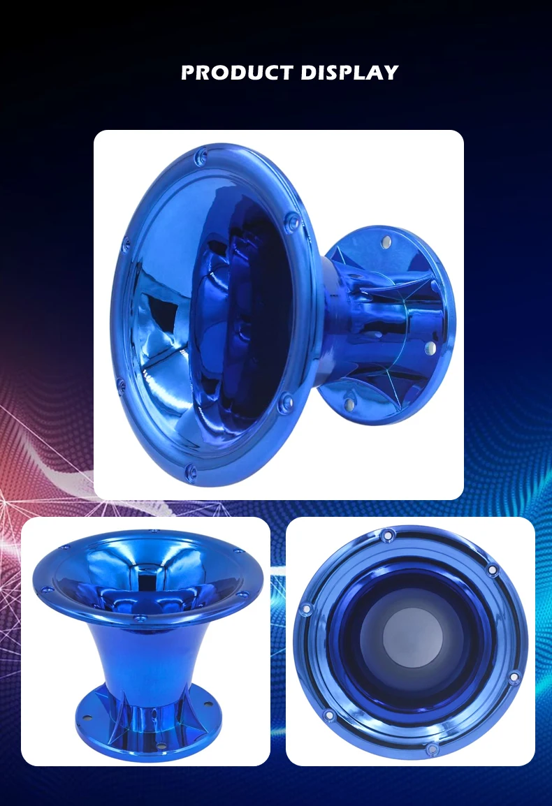 2 Inch Exit Horn Waveguide for Bolt On Compression Drivers - UV Resistant Chrome Finish