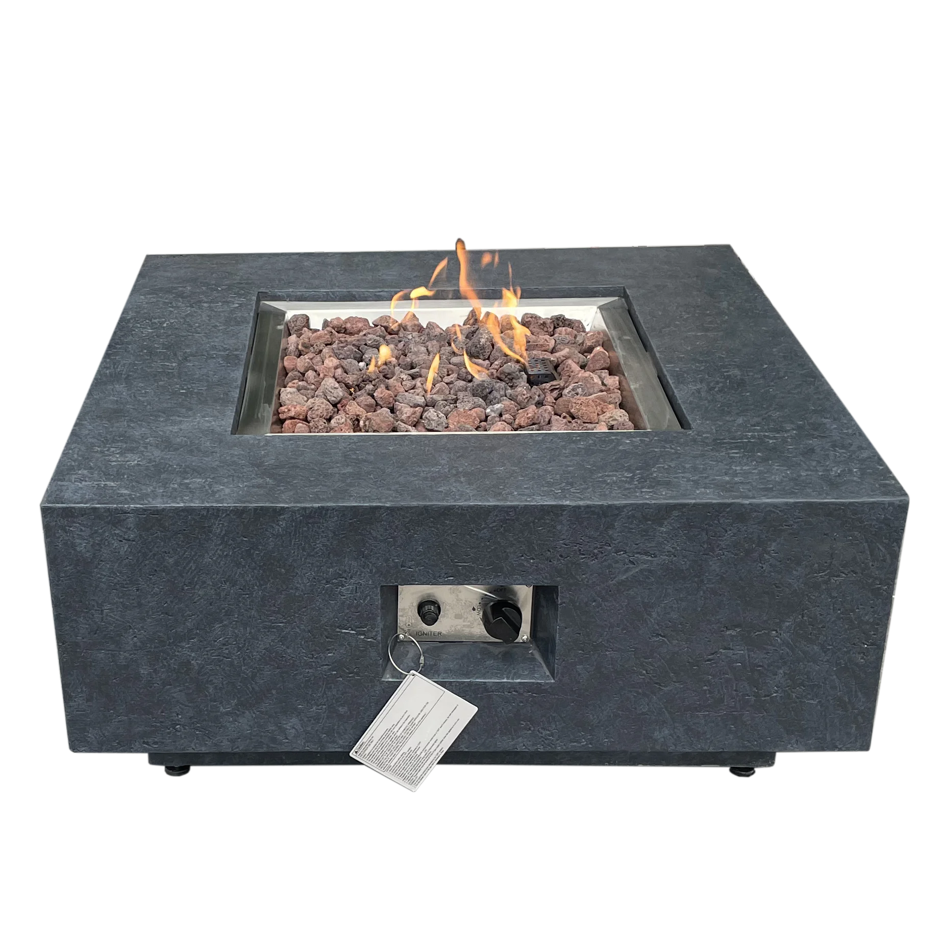 Garden Decoration Concrete fireplace LPG and NG Fire Pits Outdoor Square Fire Table