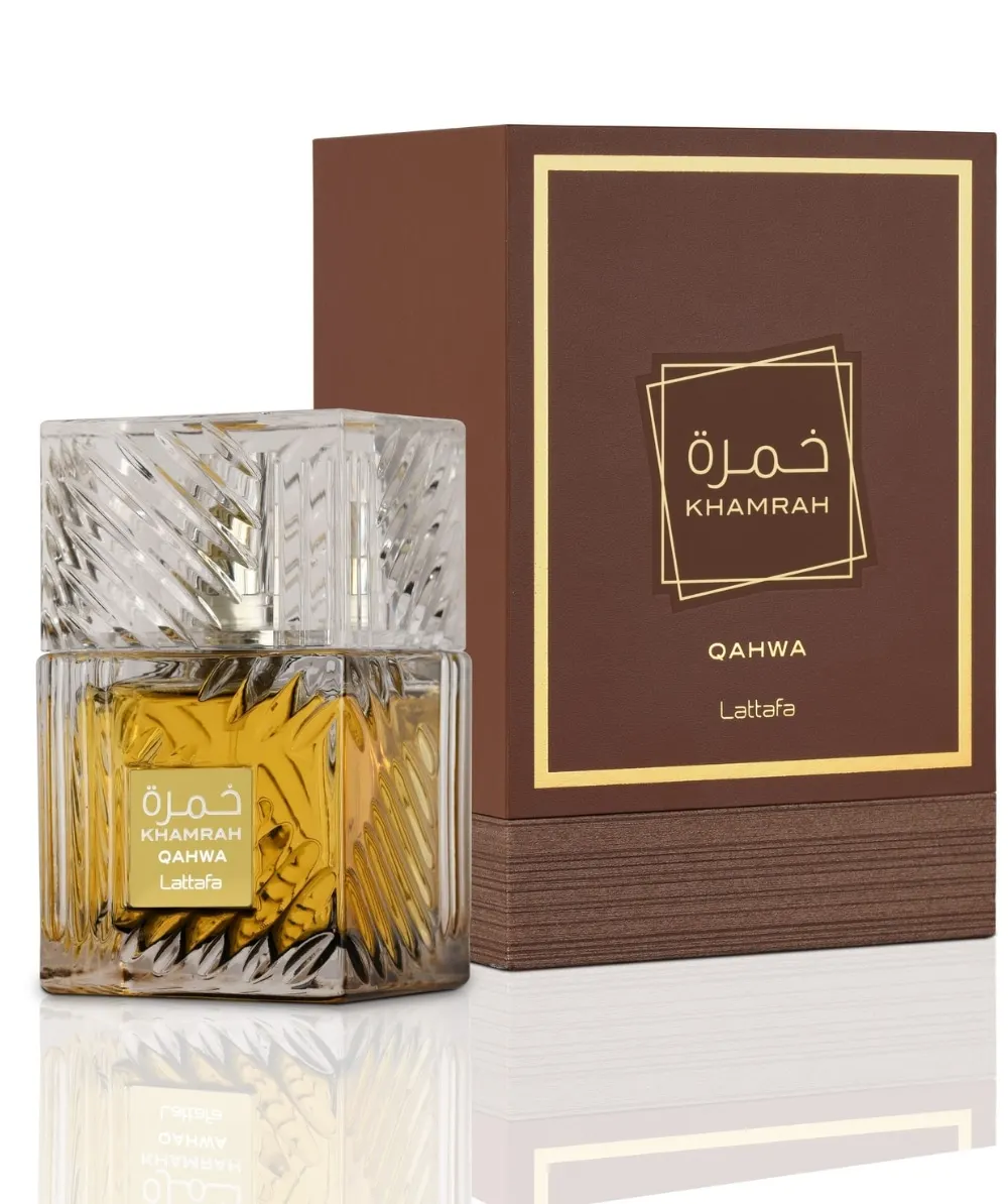 Perfume KHAMRAH QAHWA 100ml by Lattafa original Men and women long lasting Dubai Arabic eau de parfum