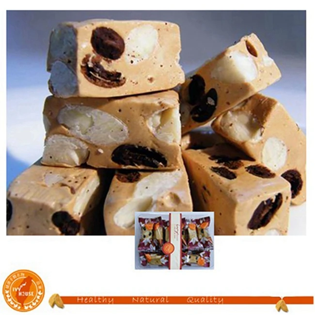 Hot Selling Semi-soft Coffee Almond Nougat Coffee Flavour Candy Manufacturer
