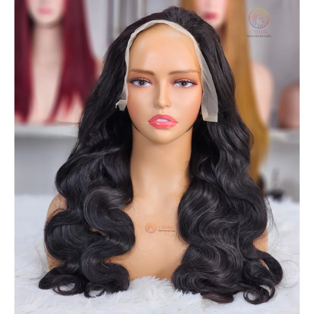 Оптовая цена дешевые парики из вьетнамских волос Remy супер двойная вытяжка 13x4 фронтальные волнистые человеческих 24 дюйма высокое качество