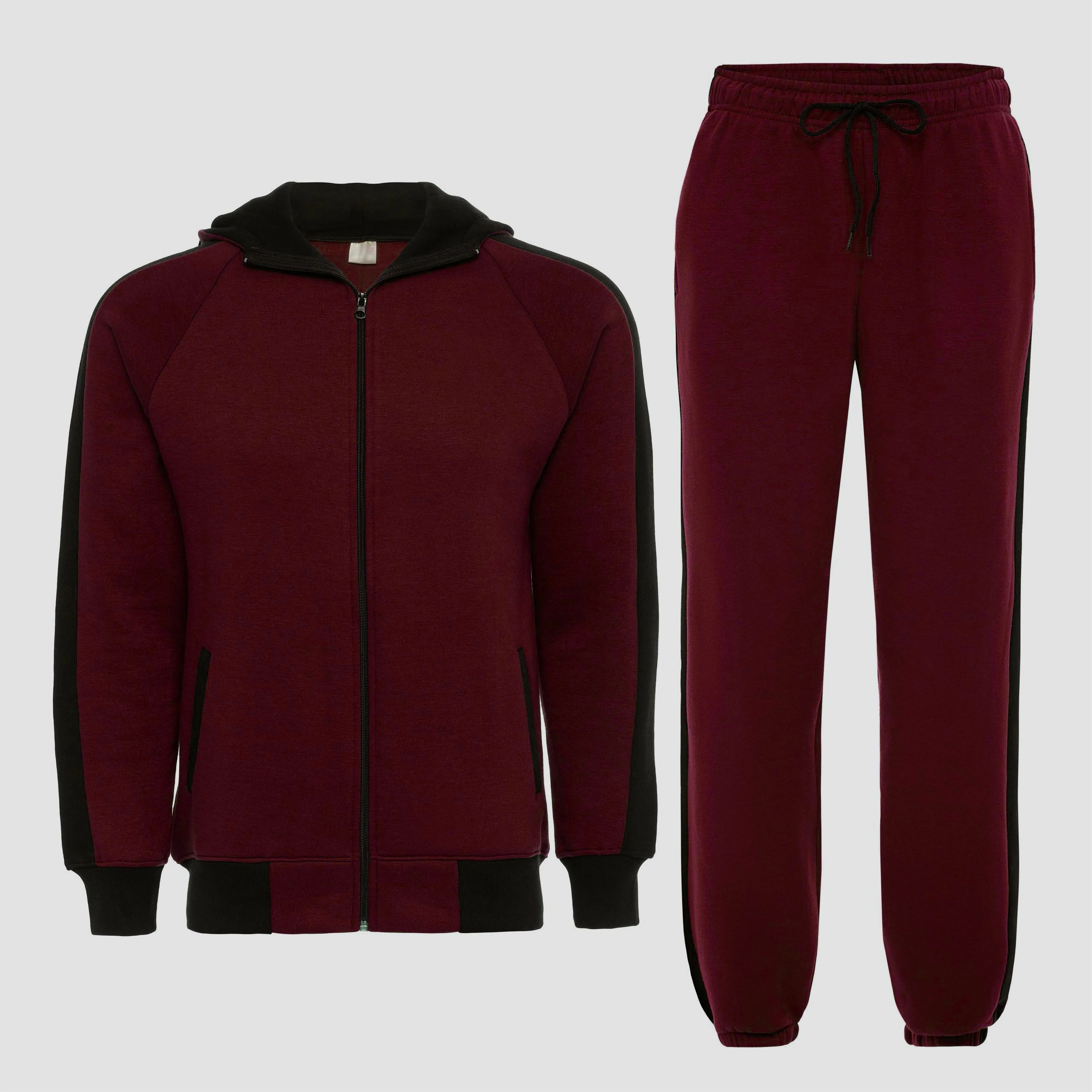 Tracksuit Tracksuit Custom Oversized Blank Acid Washed Distressed Tracksuit Unisex Cotton Sets Men Flared Sweatpants Track Suit