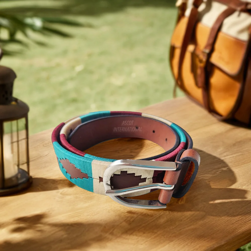 Custom Western Genuine Leather Polo Belt men women wholesale Fashion accessories cowboy style outdoor sports buckle steel