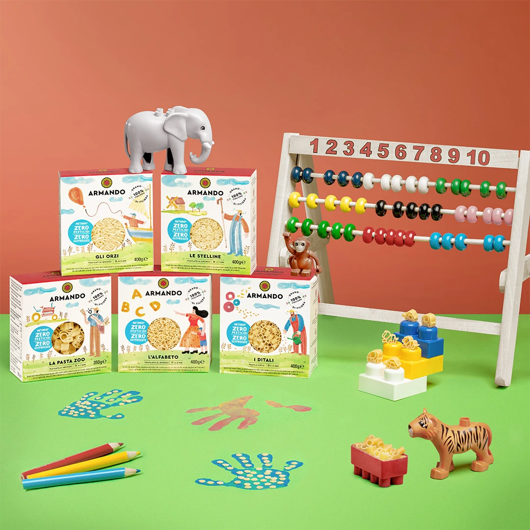 High Italian Quality Dry pasta 400g Alfbeto kids in pack Bronze Die Durum Wheat Pasta for Wholesale