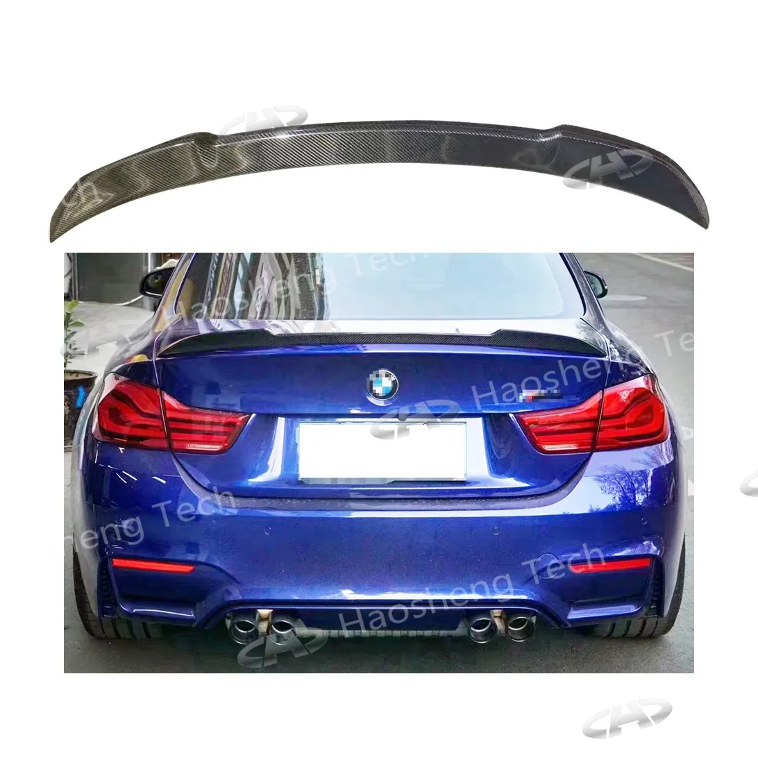 Carbon Fiber CS Style Rear Trunk Lip Spoiler For BMW F82 M4 2014-2019