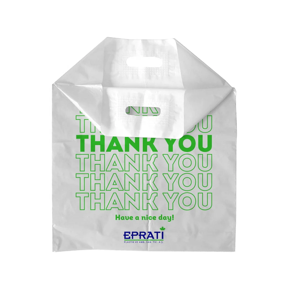 Wholesale Eco-Friendly MDPE Reinforced Die Cut Plastic Bag for shopping the Manufacturer Guaranteed from Turkey