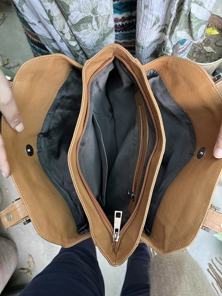 Western Style Double Handle Cowhide Fur Crossbody Bags High Quality Fashionable Front Zipper Real Leather Sling Bag For Women