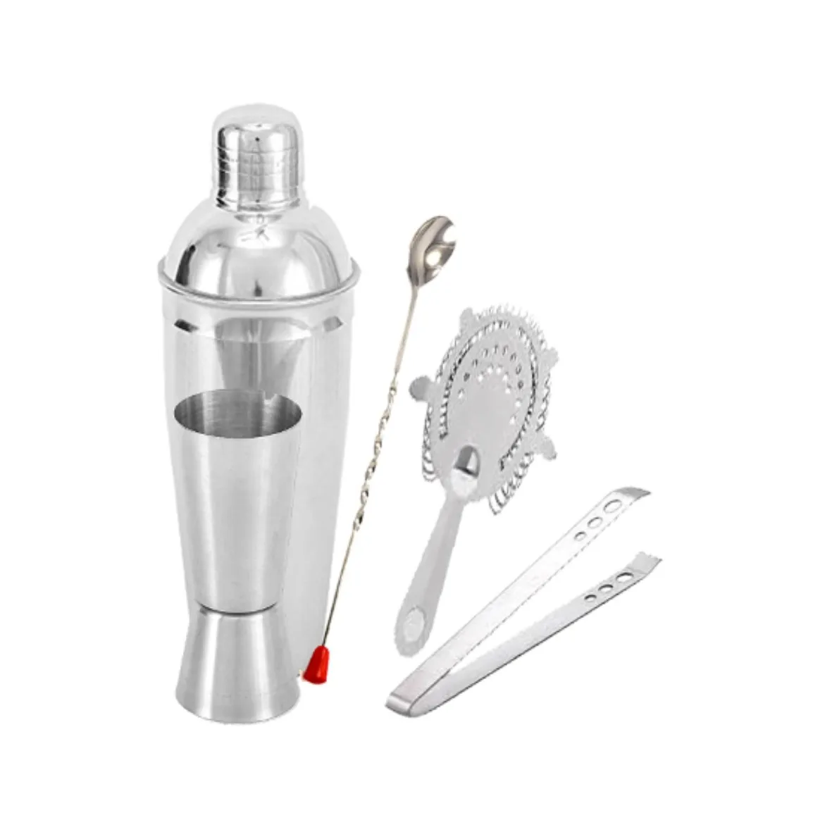 Latest Design Unique Stainless Steel Bartender Set High Quality Royal Bar Accessories For Bar Club Parties Set of 5Pcs For Adult