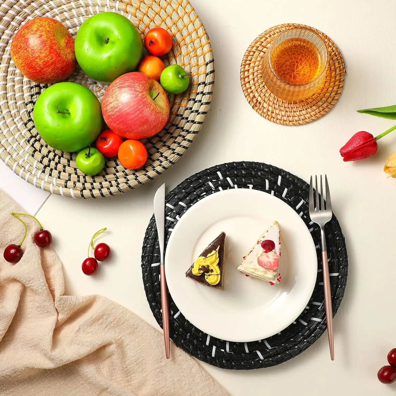 NEW ITEM 11 Pcs Boho Wall Basket Decor Natural Materials OEM ODM | Handwoven Baskets For Livingroom Kitchen