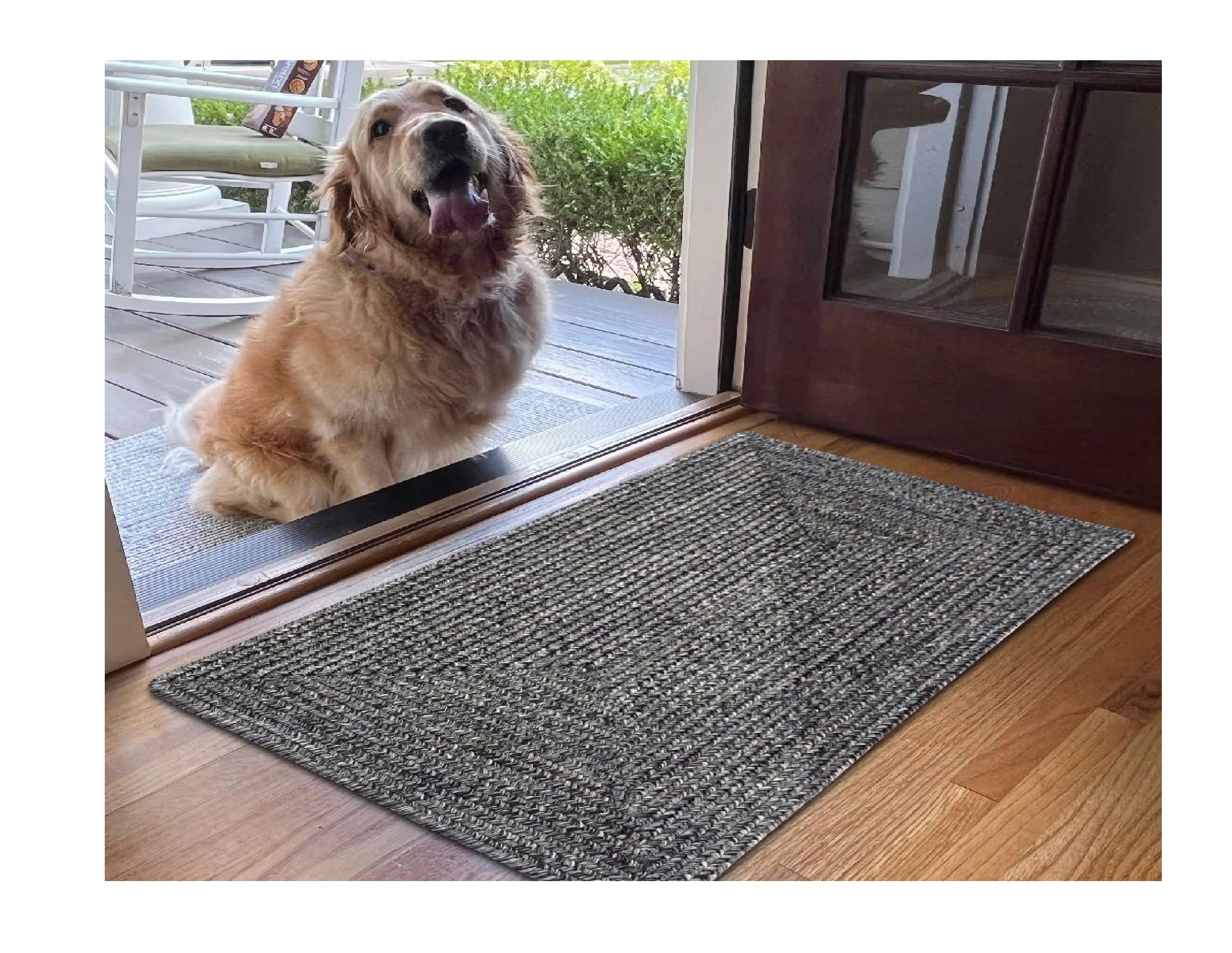 Современный индийский ручной тканый уличный коврик для патио 100% Полипропиленовый плетеный напольный коврик устойчивый к пятнам нескользящий моющийся плоский Плетеный Ковер