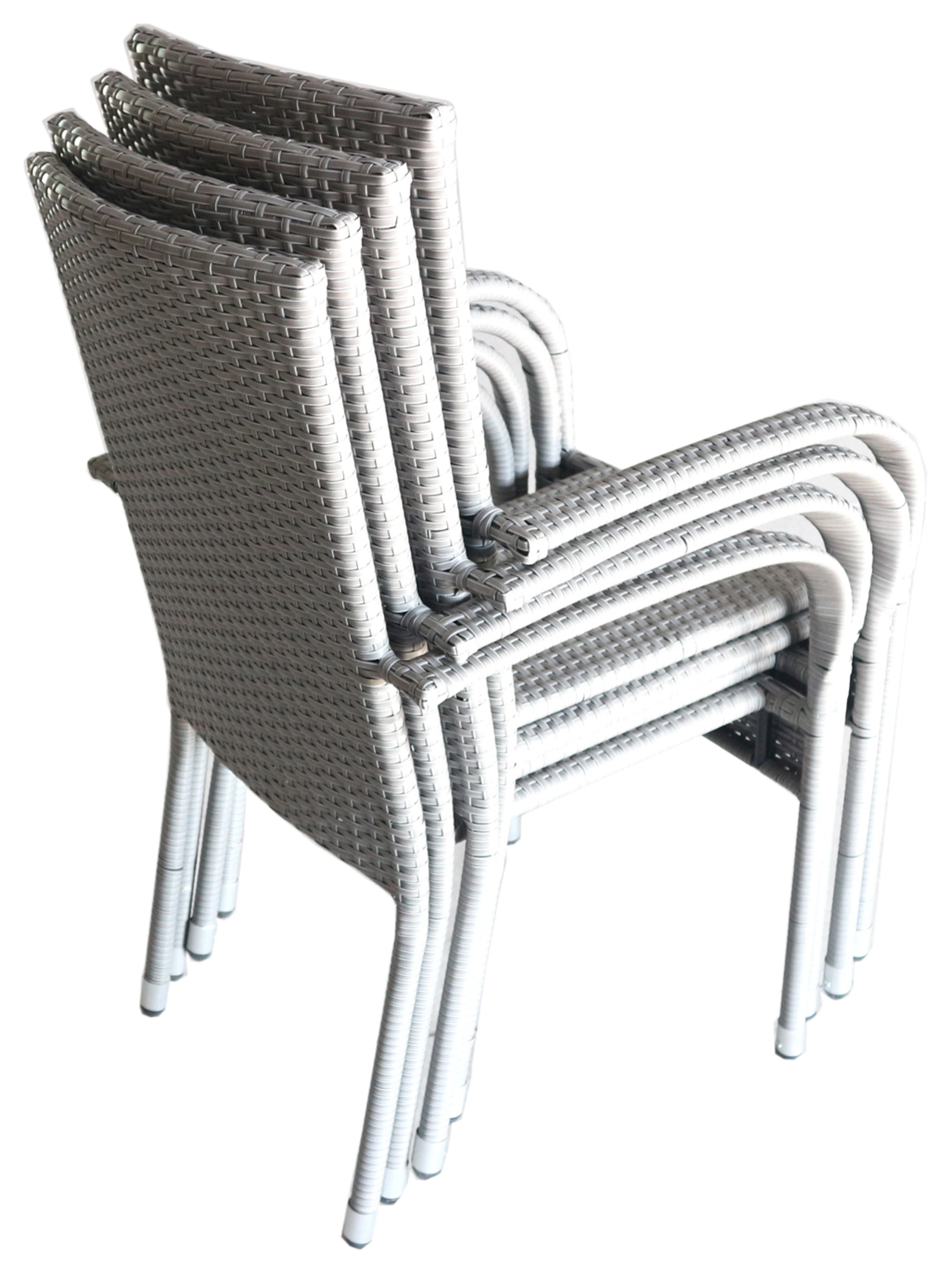 HIGH QUALITY CHEAP PRICE PE RATTAN WICKER GARDEN FURNITURE  STACKING CHAIR  AND ROUND TABLE