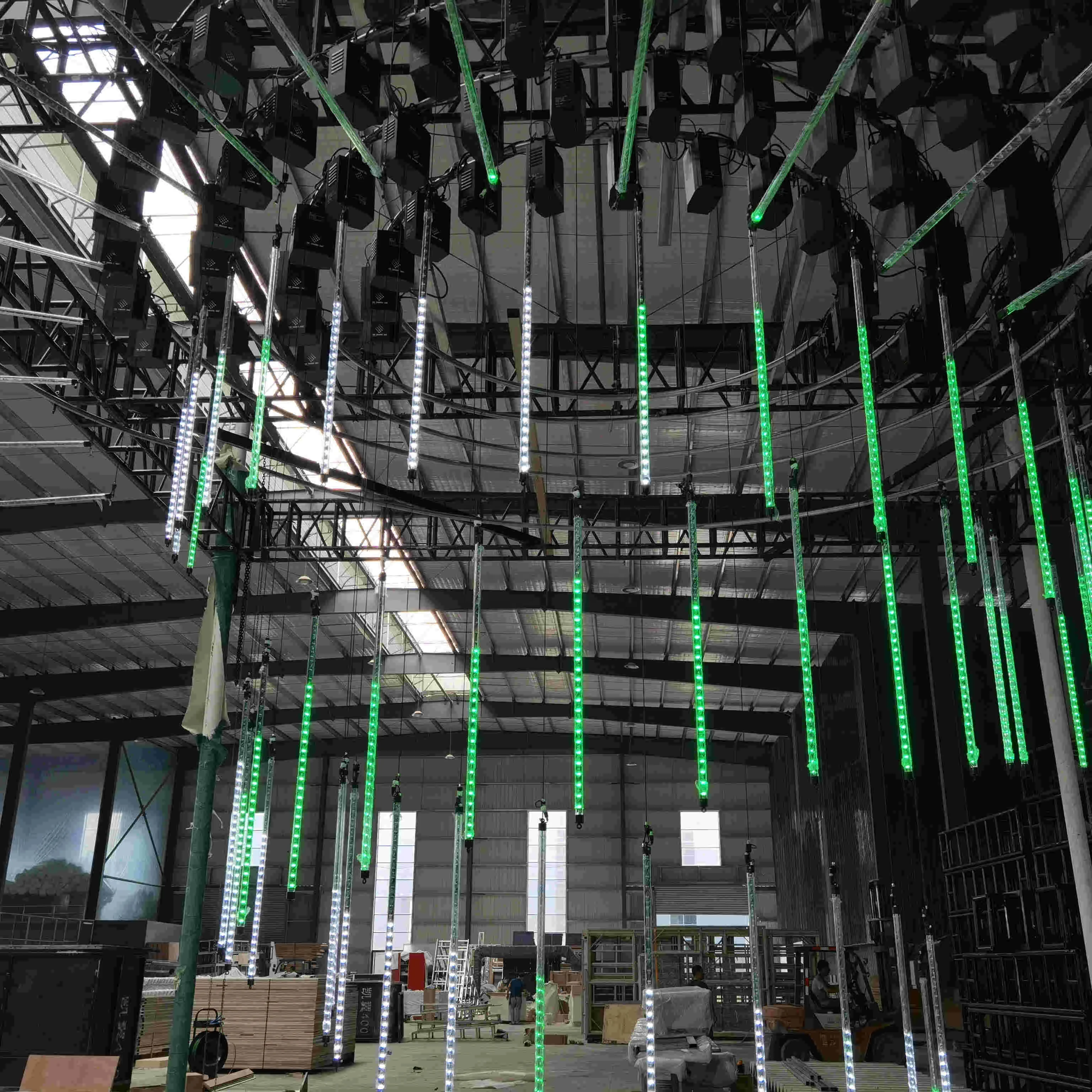 Ceiling Nightclub Led Ring  3d Kinetic Led Dmx Board Rgb Colored Workshop Led Bulbs Ball Light Support