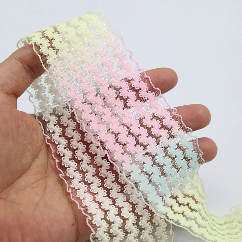 Hot product silk lace elastic bandage  nylon spandex woven jacquard elastic  garment bra elastic band