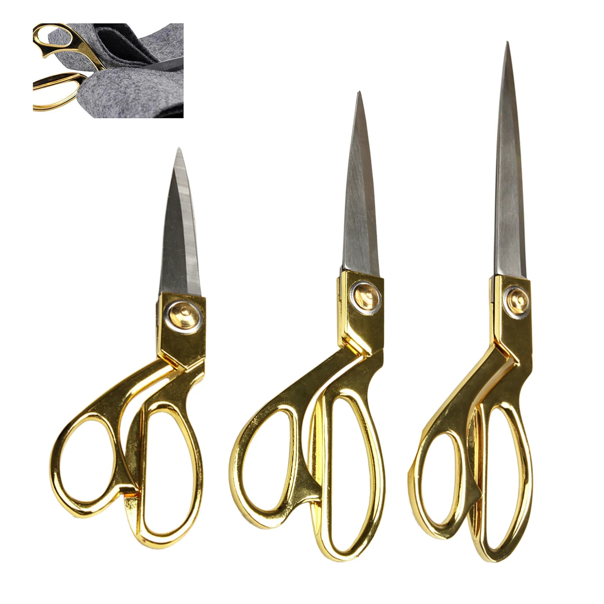 Stainless Steel Tailor Sewing Scissors Professional Shears Heavy Fabric Scissors Office Scissors Sharp Tailor Dressmaker