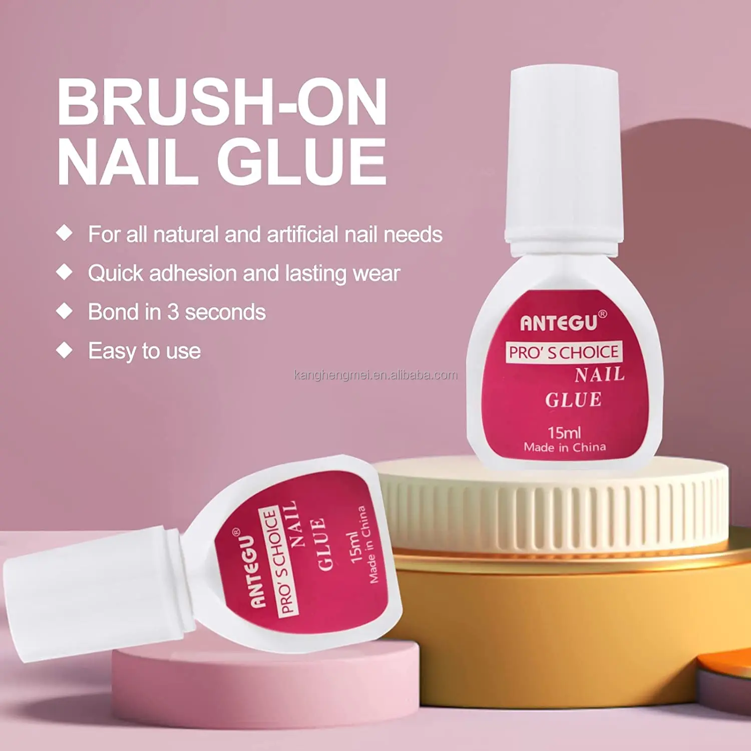 Wholesale Cyanoacrylate False Nail Glue 15ml for Press on Adhesives Nail Art Decoration False Tips Glue