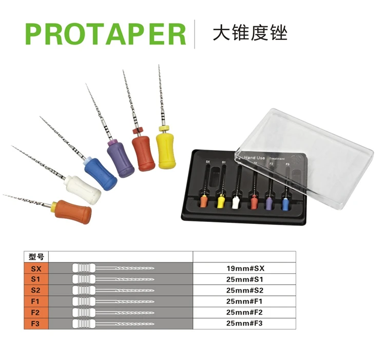 R-Files/R files 21mm 6pcs/box NITI File for Dental Root Canal File Instrument Stainless Steel Reamers
