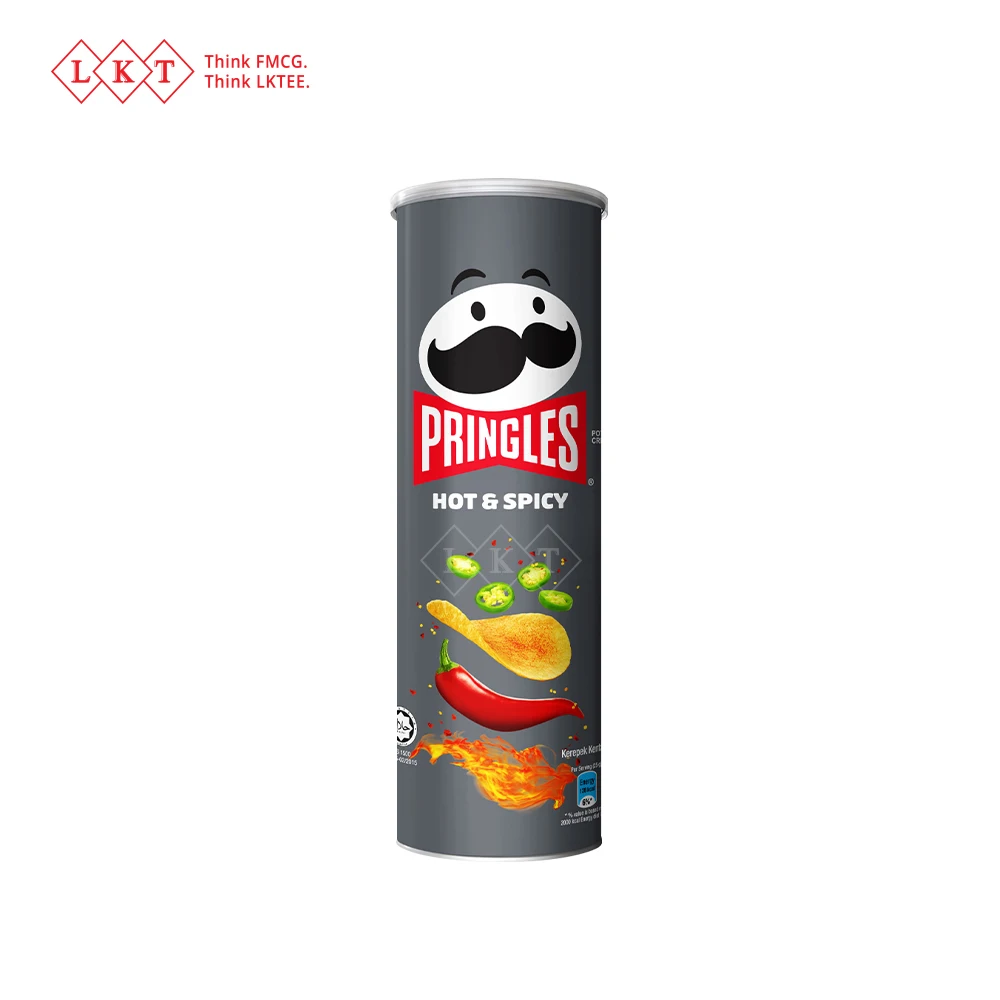 Potato Chips 134G Hot & Spicy Canister Exotic Snacks Direct Factory Export from Malaysia Wholesale Halal Certified