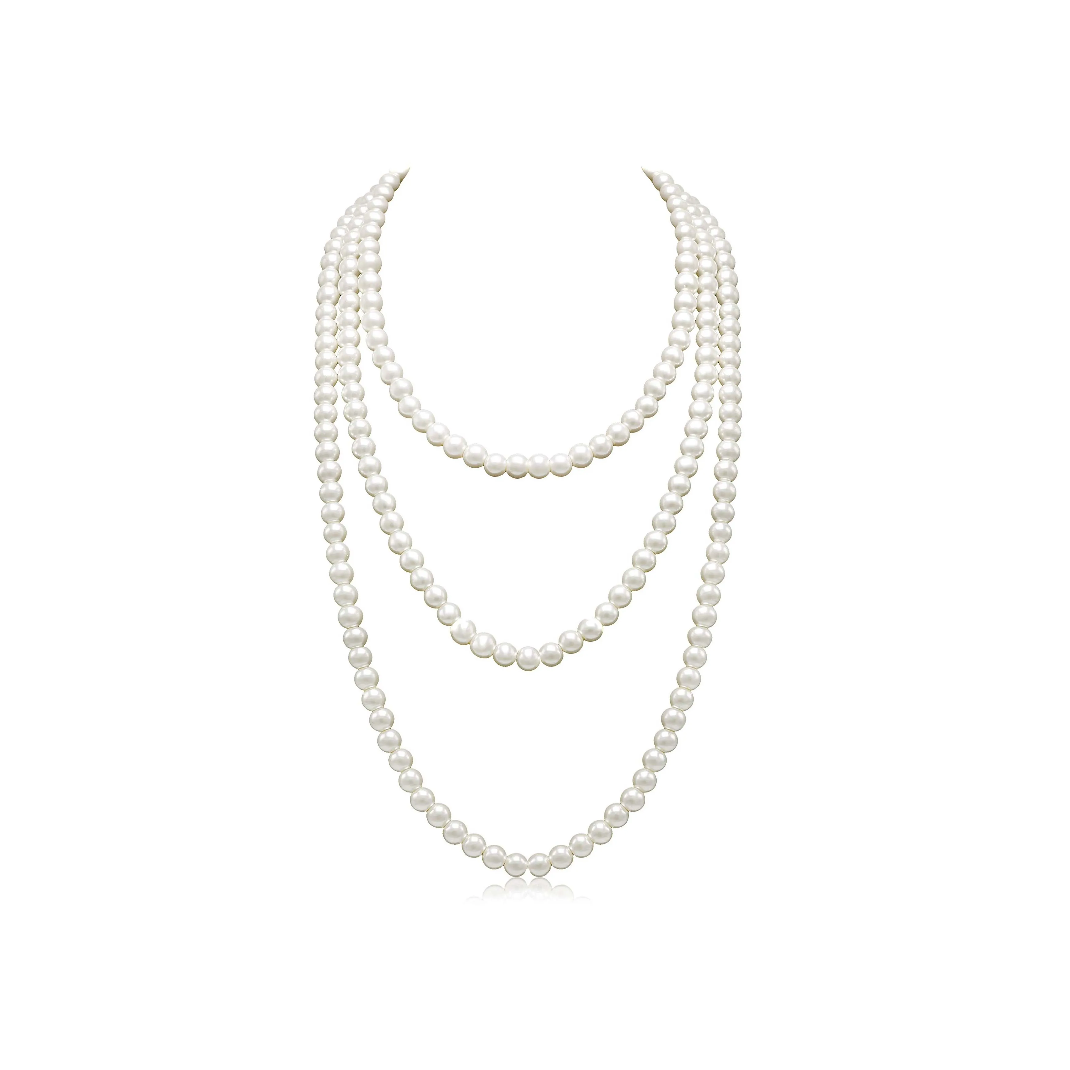 Classic Hip Hop Silver Necklaces Pearls Iced Out Cuban Link 1.4mm VVS Diamond For Men