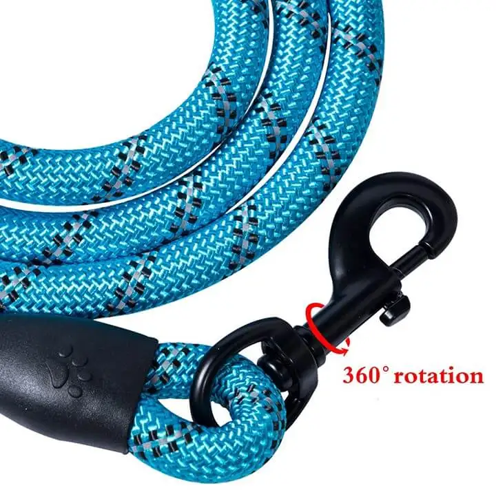 Amazon Hot selling nylon reflective soft paracord walking training heavy duty nylon rope dog leash