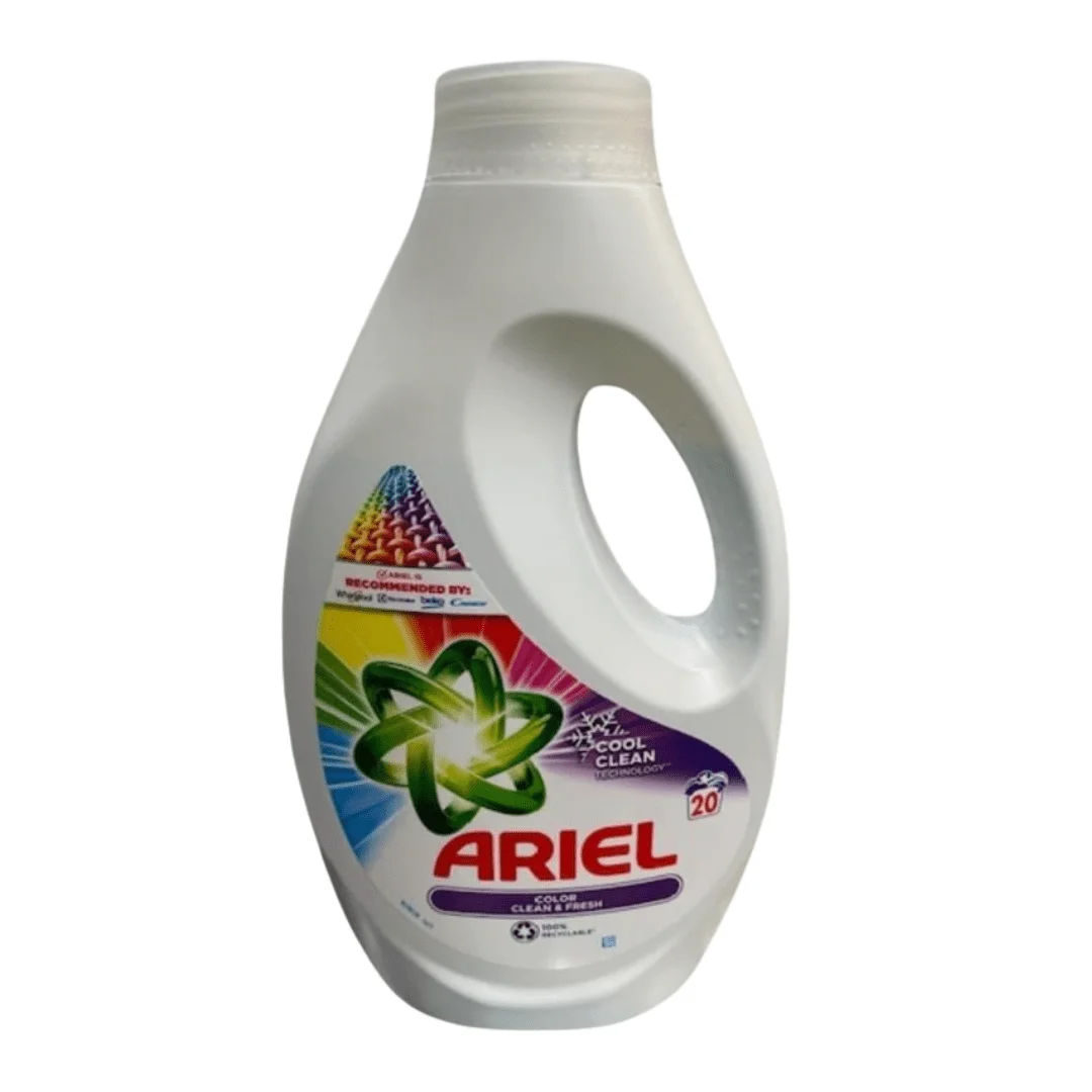 Ariel 1000ml Color Liquid Laundry Detergent New & Fragrant Perfumed Disposable for Apparels & Clothes Packaged in Bottle & Bag