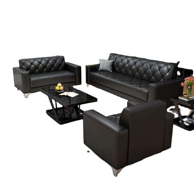 Business wholesale cheap exquisite office furniture contemporary sectional couch office sofa set