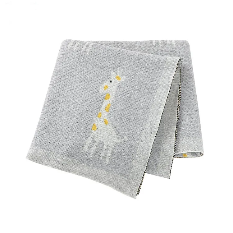 Cute Animal Pattern Baby Blanket for Prams, Baby Seats and Homes Crawling for Boys and Girls Newborn